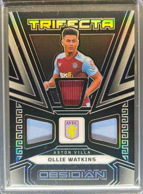 Ollie Watkins 2023 Obsidian #TM-OW Trifecta Material /199 RAW