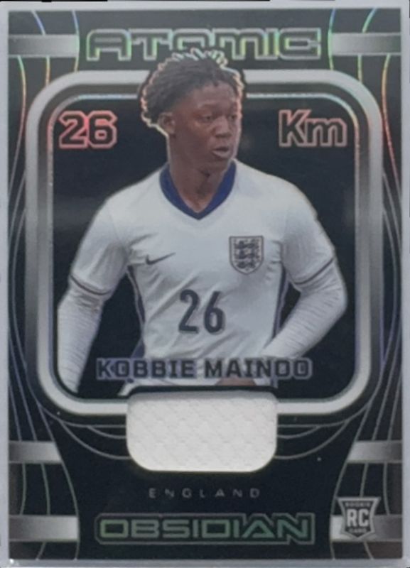 Kobbie Mainoo 2023 Obsidian #AM-KM Atomic Material /99 Rookie RAW