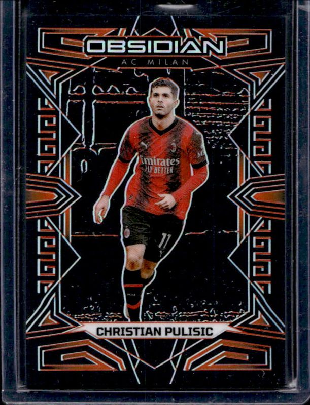 Christian Pulisic 2023 Obsidian #134 Electric Etch Orange /40 RAW