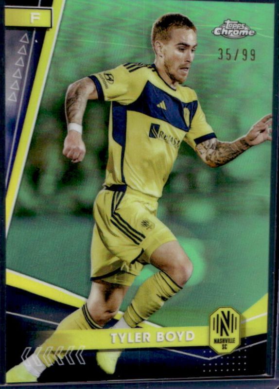 Tyler Boyd 2024 Topps Chrome MLS #87 Neon Green Refractor /99 RAW