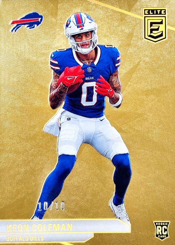 Keon Coleman 2024 Elite #166 Gold /10 Rookie RAW