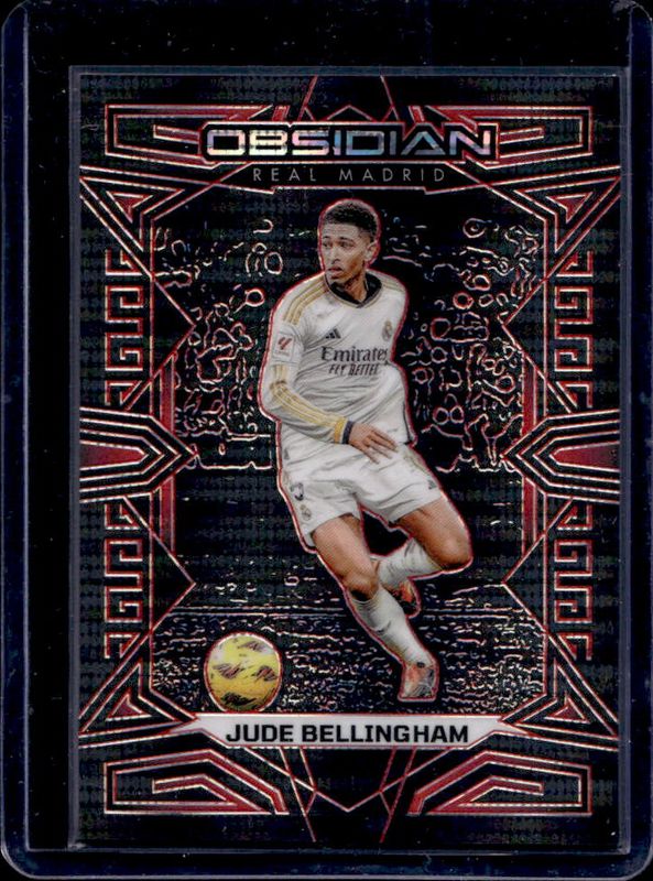 Jude Bellingham 2023 Obsidian #187 Electric Etch Red Pulsar /49 RAW