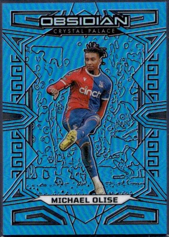 Michael Olise 2023 Obsidian #46 Electric Etch Neon Blue Flood /15 RAW