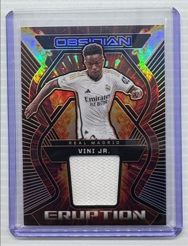 Vinicius Jr. 2023 Obsidian #ER-VJR Eruption - Electric Etch Orange /99 RAW