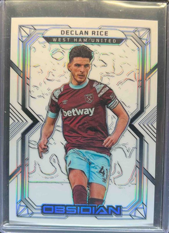 Declan Rice 2023 Obsidian #5 Electric Etch Contra /9 RAW