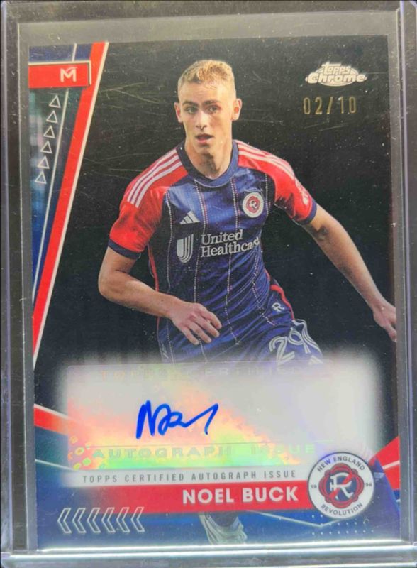 Noel Buck 2024 Topps Chrome MLS #CA-NB Chrome Autographs - Black Refractor /10 RAW
