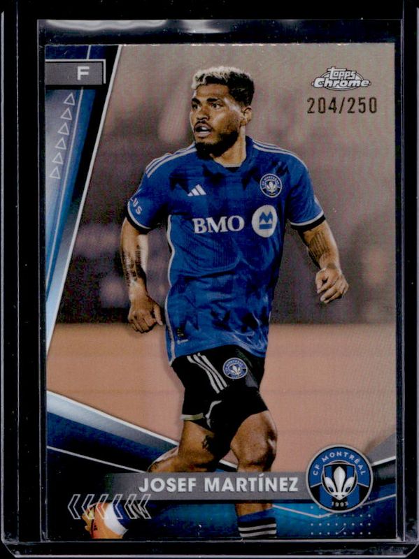 Josef Martinez 2024 Topps Chrome MLS #63 Rose Gold Refractor /250 RAW
