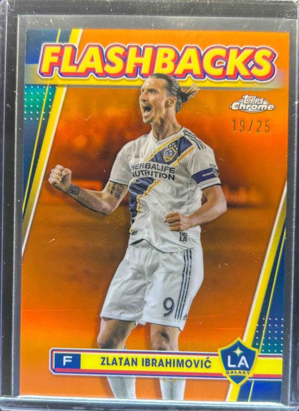 Zlatan Ibrahimovic 2024 Topps Chrome MLS #150 Orange Refractor /25 RAW