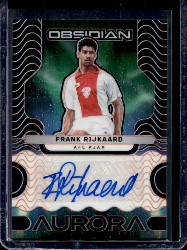 Frank Rijkaard 2023 Obsidian #AA-FR Aurora Autographs - Electric Etch Orange /99 RAW