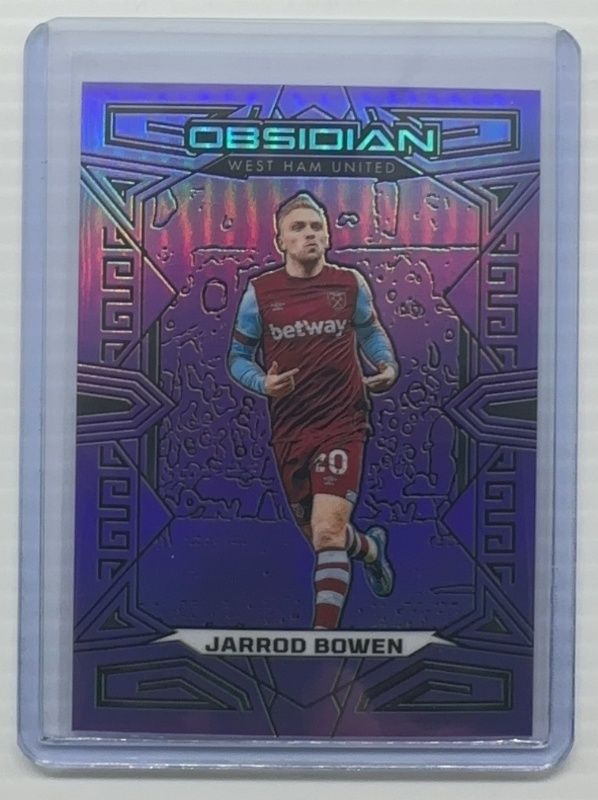 Jarrod Bowen 2023 Obsidian #123 Electric Etch Purple Flood /25 RAW