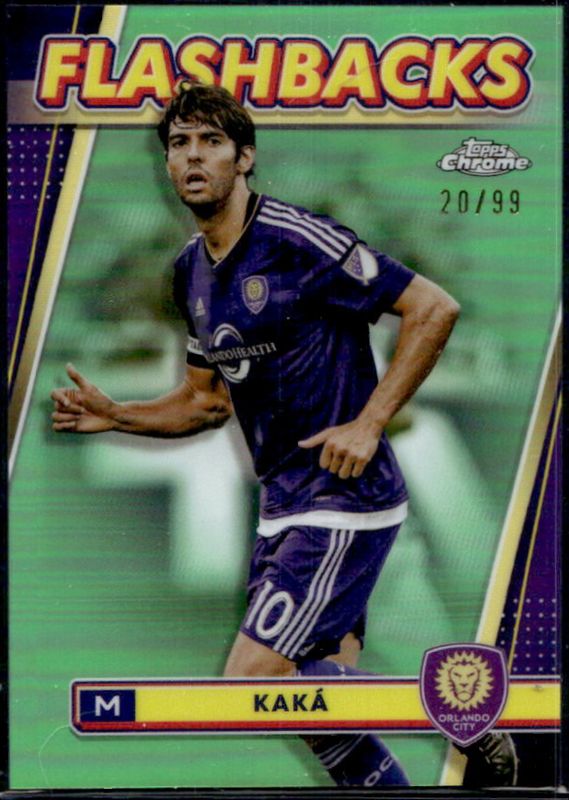 Kaka 2024 Topps Chrome MLS #95 Neon Green Refractor /99 RAW