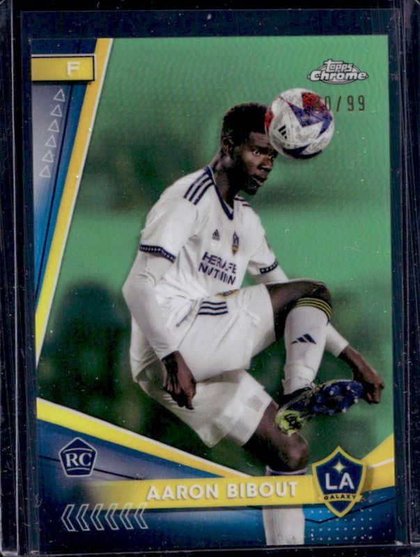 Aaron Bibout 2024 Topps Chrome MLS #182 Neon Green Refractor /99 RAW