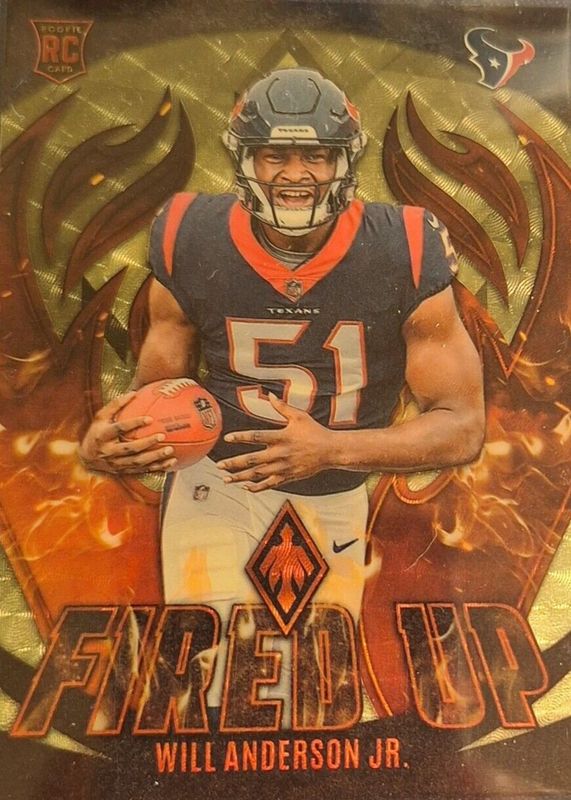 Will Anderson Jr. 2023 Phoenix #FU-18 Fired Up - Gold /1 Rookie RAW