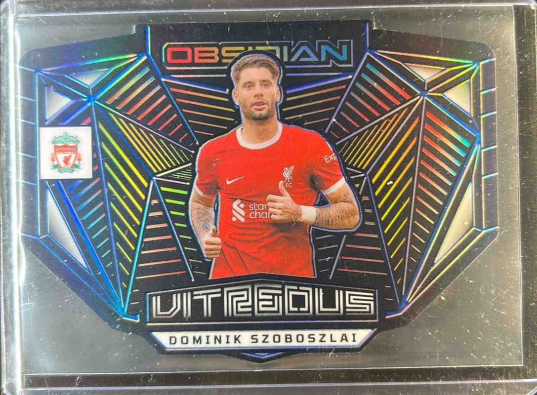 Dominik Szoboszlai 2023 Obsidian #7 Vitreous - Electric Etch Blue /30 RAW