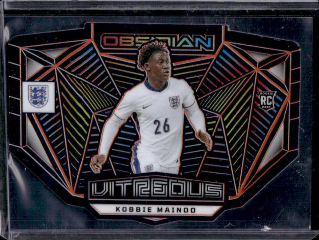 Kobbie Mainoo 2023 Obsidian #15 Vitreous - Electric Etch Orange /99 Rookie RAW