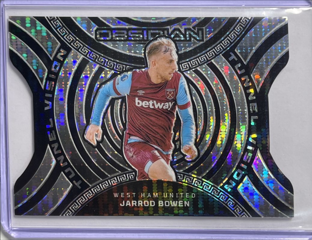Jarrod Bowen 2023 Obsidian #11 Tunnel Vision - Electric Etch White Pulsar /11 RAW