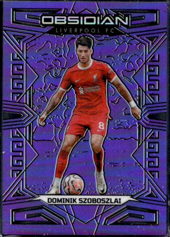 Dominik Szoboszlai 2023 Obsidian #63 Electric Etch Purple Flood /25 RAW