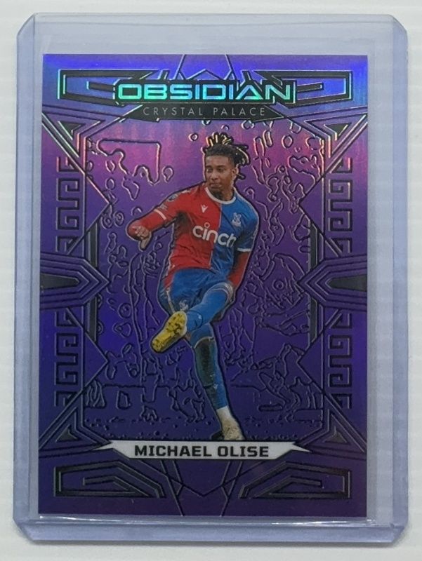 Michael Olise 2023 Obsidian #46 Electric Etch Purple Flood /25 RAW