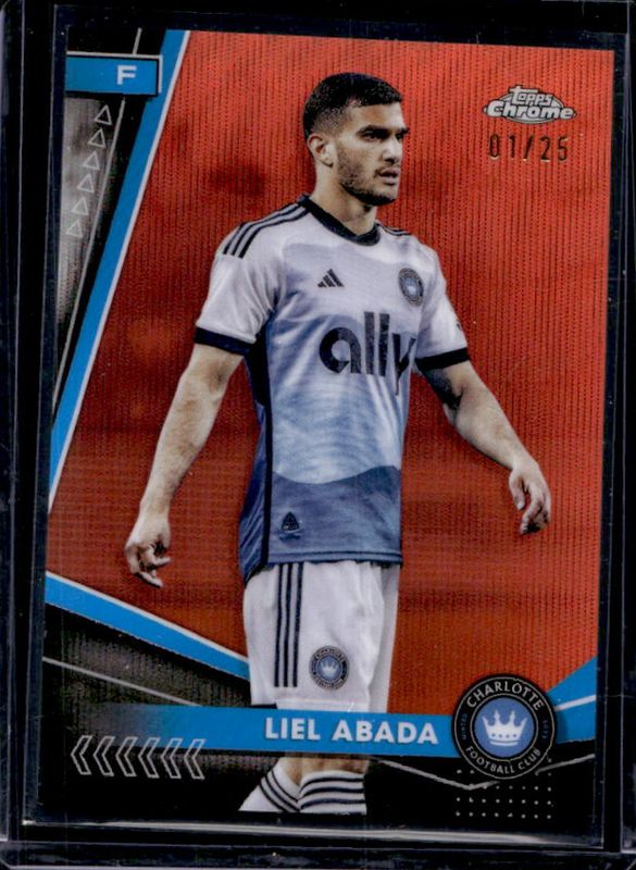 Liel Abada 2024 Topps Chrome MLS #42 Orange Wave Refractor /25 RAW
