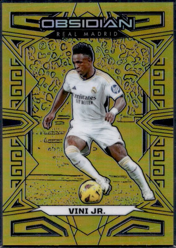 Vinicius Jr. 2023 Obsidian #195 Electric Etch Gold Flood /10 RAW