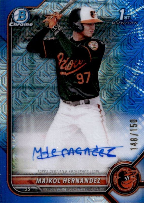 2022 Bowman Chrome #CPA-MH Prospect Auto - Choice Refractor /150 (1st)