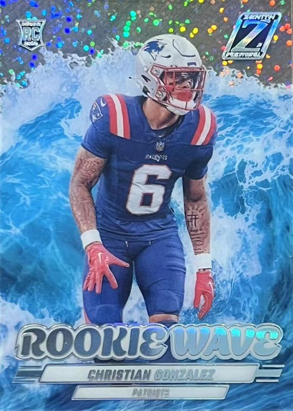 Christian Gonzalez 2023 Zenith #33 Rookie Wave - Sparkle RAW