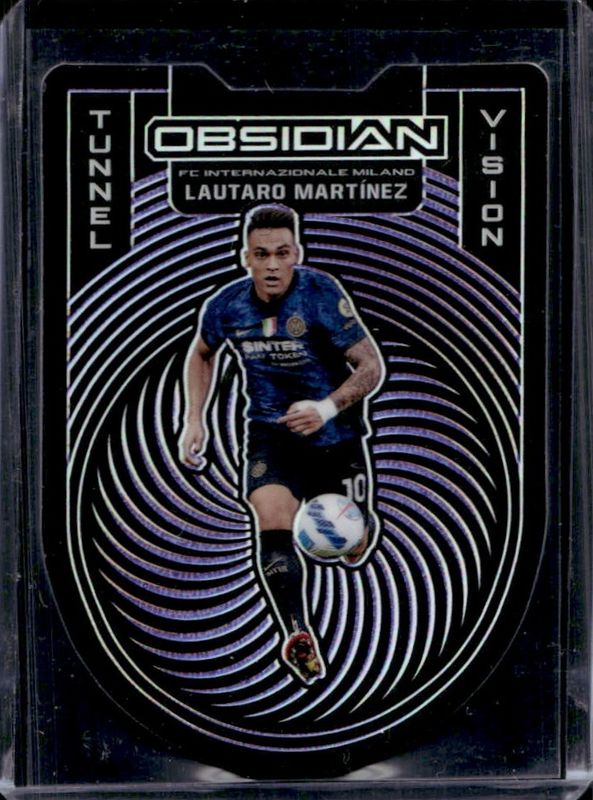 Lautaro Martinez 2021 Obsidian #3 Tunnel Vision - Electric Etch Purple /60 RAW
