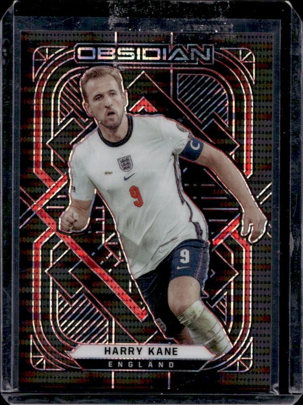 Harry Kane 2021 Obsidian #103 Electric Etch Red Pulsar /26 RAW
