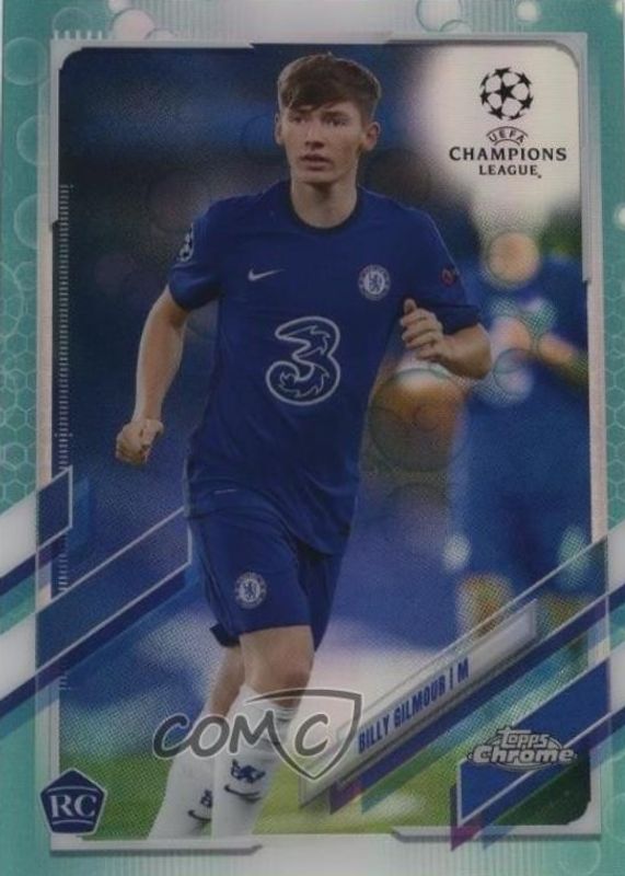 2020 Topps Chrome UEFA Champions League #66 Aqua Bubbles Refractor