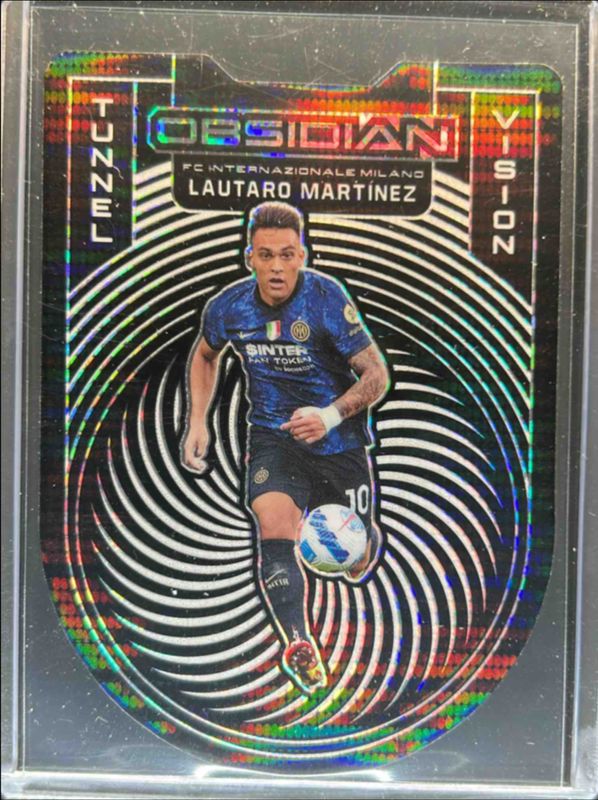 Lautaro Martinez 2021 Obsidian #3 Tunnel Vision - Electric Etch White Pulsar /11 RAW