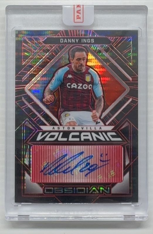 Danny Ings 2021 Obsidian #VS-DI Volcanic Signatures - Electric Etch Red Pulsar /44 RAW