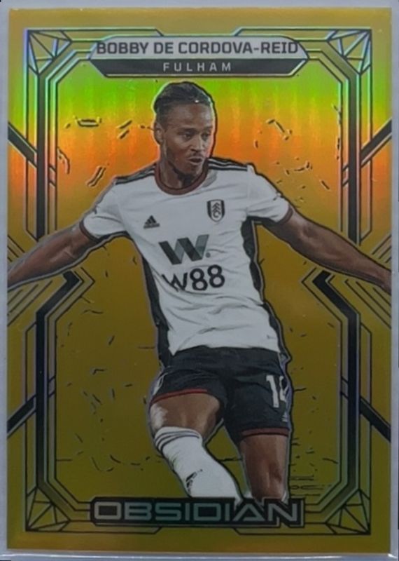 Bobby De Cordova-Reid 2022 Obsidian #47 Electric Etch Gold Flood /10 RAW