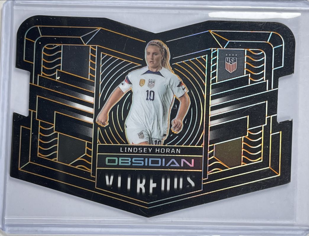 Lindsey Horan 2022 Obsidian #19 Vitreous - Electric Etch Orange /65 RAW