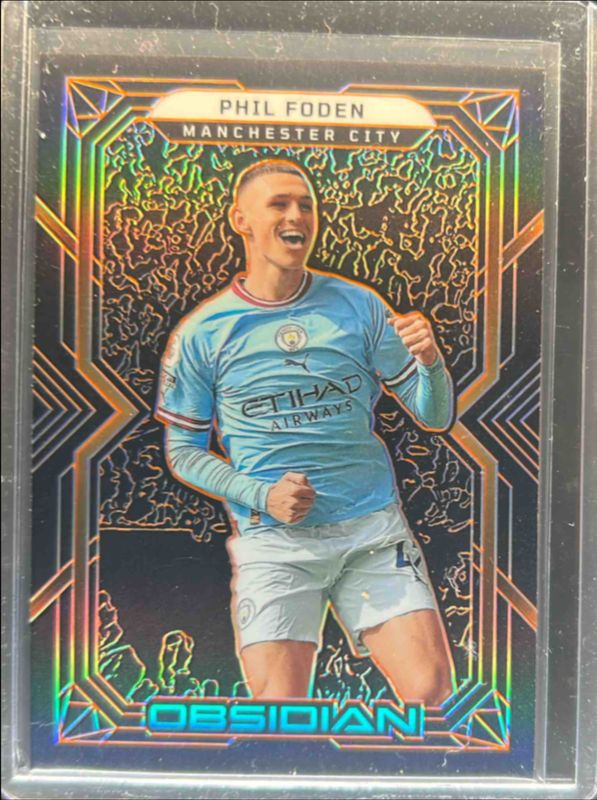 Phil Foden 2022 Obsidian #71 Electric Etch Orange /40 RAW