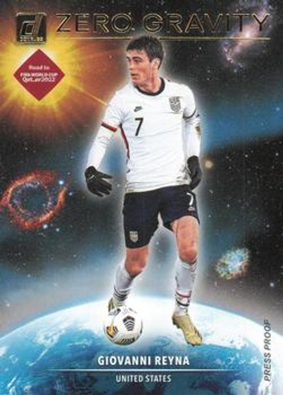 Giovanni Reyna 2021 Donruss #19 Zero Gravity Press Proof RAW