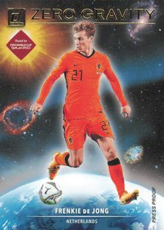 Frenkie de Jong 2021 Donruss #5 Zero Gravity Press Proof RAW