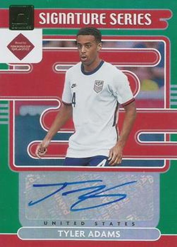 Tyler Adams 2021 Donruss #SS-TA Signatures Series - Green RAW