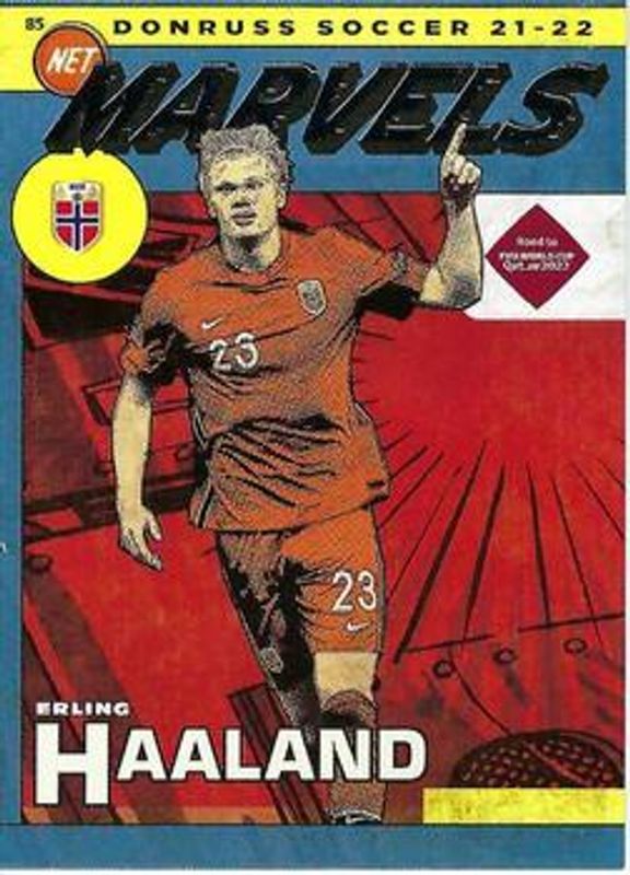 Erling Haaland 2021 Donruss #5 Net Marvels RAW