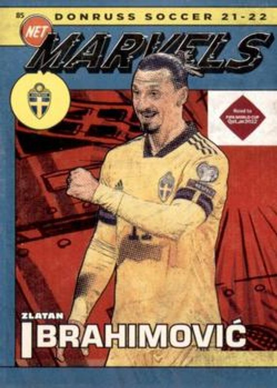 Zlatan Ibrahimovic 2021 Donruss #17 Net Marvels RAW