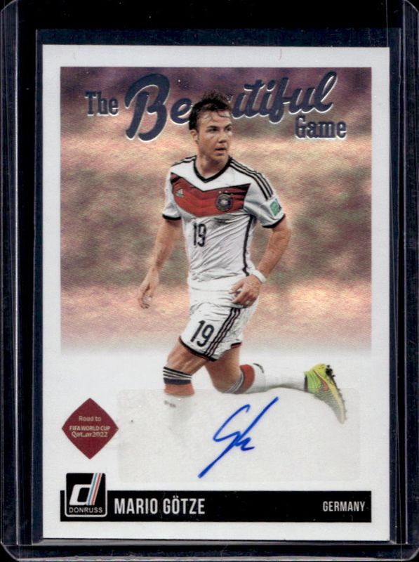 Mario Gotze 2021 Donruss #BG-MG Beautiful Game Autographs RAW