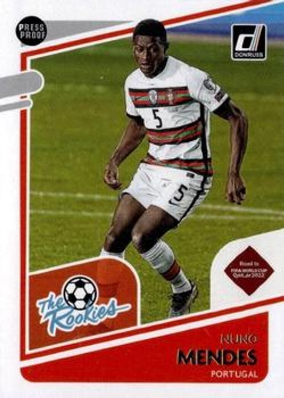 Nuno Mendes 2021 Donruss #13 The Rookies Press Proof RAW