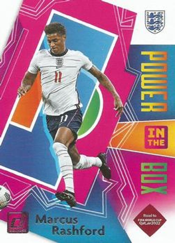 Marcus Rashford 2021 Donruss #14 Power in the Box RAW