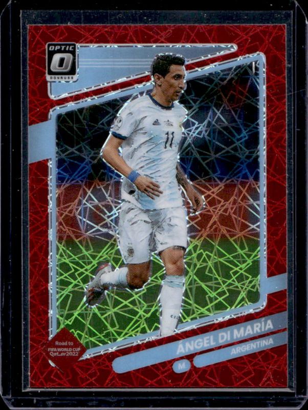 Angel Di Maria 2021 Donruss #8 Optic - Red Velocity RAW