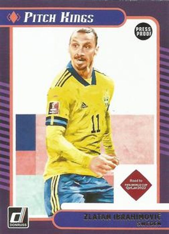 Zlatan Ibrahimovic 2021 Donruss #7 Pitch Kings Press Proof RAW