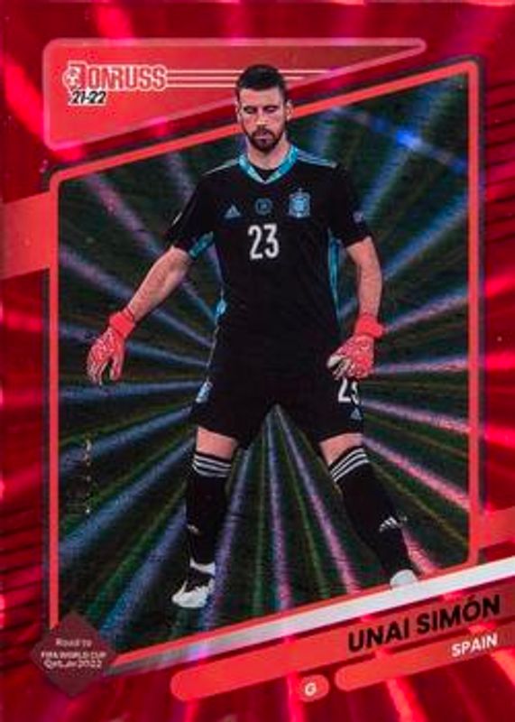 Unai Simon 2021 Donruss #130 Holo Red Laser /99 RAW