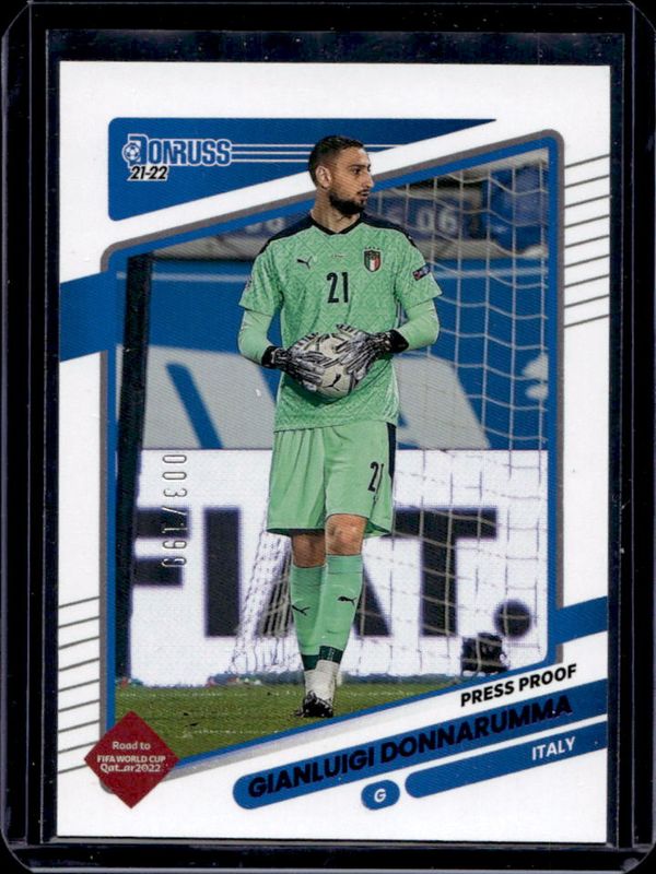 Gianluigi Donnarumma 2021 Donruss #77 Press Proof Purple /199 RAW