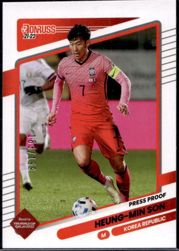 Heung-Min Son 2021 Donruss #133 Press Proof Purple /199 RAW