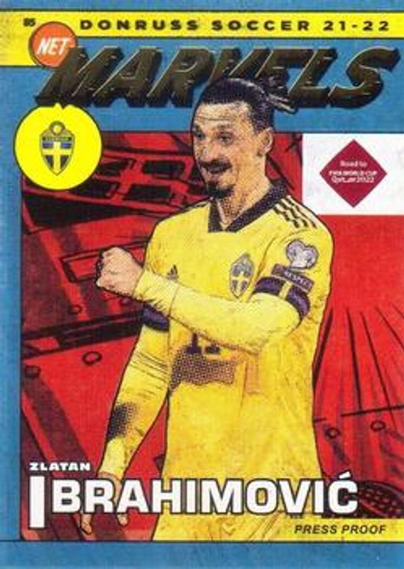 Zlatan Ibrahimovic 2021 Donruss #17 Net Marvels Press Proof RAW