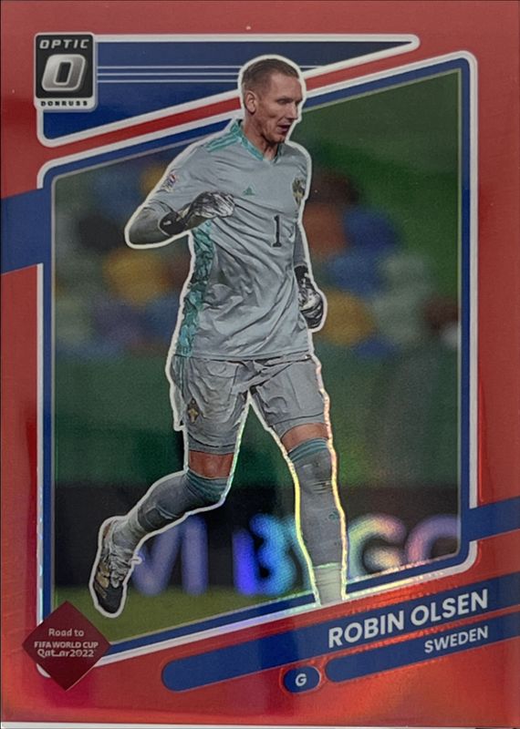 Robin Olsen 2021 Donruss #156 Optic - Red /149 RAW