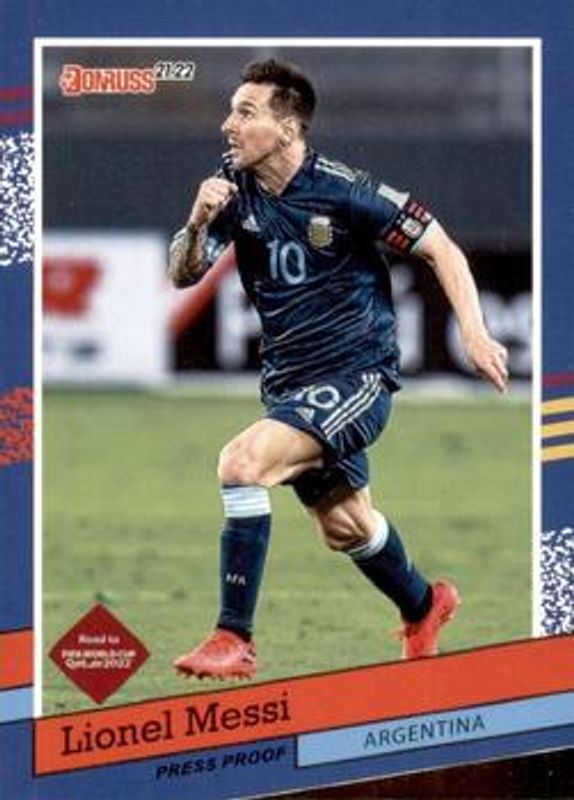 Lionel Messi 2021 Donruss #10 1991 Donruss Tribute Press Proof RAW